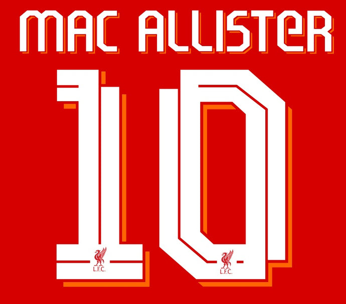 mac allister liverpool 2023 2024 cup nameset for football shirt