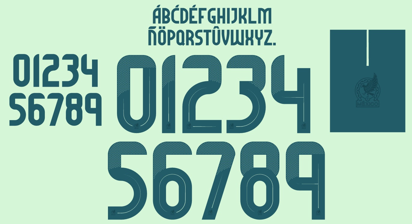 Mexico 2024 Away Nameset for Football Shirt Any Name & Number – House ...