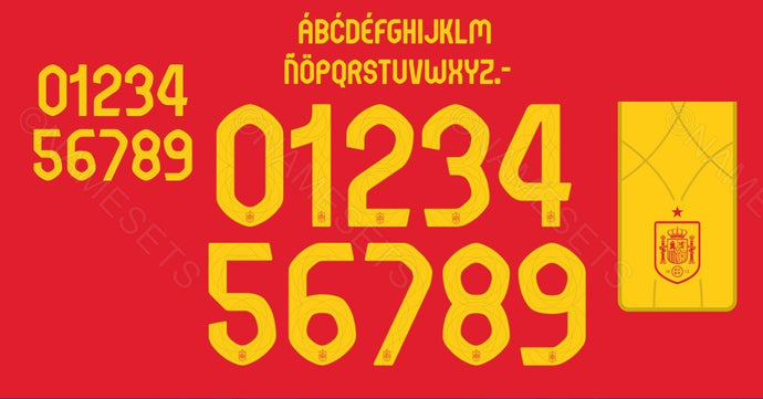 Spain 2024 KIDS Home Football Shirt Nameset Any Name & Number