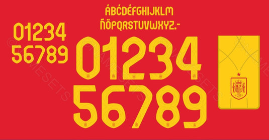 Spain 2024 KIDS Home Football Shirt Nameset Any Name & Number