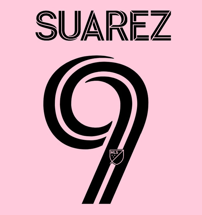 Suarez #9 Inter Miami 2023-2024 Home Football Shirt Nameset