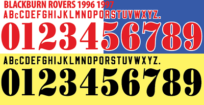 Blackburn 1996-1997 Home Away Football Shirt Nameset Any Name & Number
