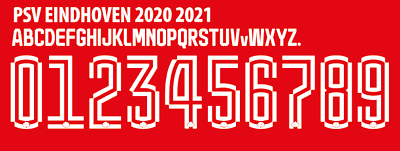 PSV Eindhoven 2020-2021 Football Nameset for shirt Any Name & Number