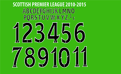 Celtic 2010-2016 Away / Third Football Nameset shirt Choose Name and 2 Numbers