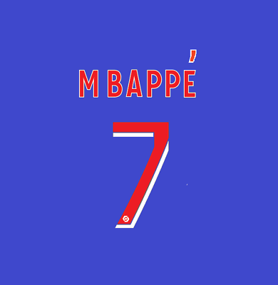 M Bappe 7 PSG 2020-2021 Home Football Nameset shirt
