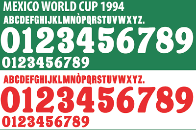 Mexico 1994 WC away/Home CHOOSE ANY NAME & 2 NUMBERS Football Nameset shirt