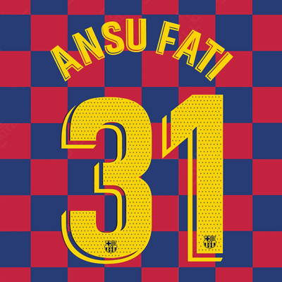 Ansu Fati #31 Barcelona 2018-2019 Home Football Nameset for shirt