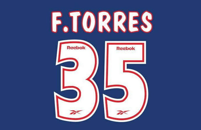 Torres #35 Atletico Madrid 2000-2001 Away Football Nameset for shirt