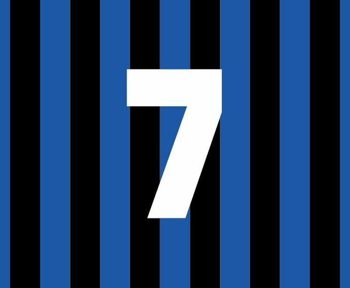 No 7 Inter Milan 1992-1995 Home Football Nameset for shirt