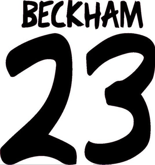 Beckham #23 2005-2006 Real Madrid Home football Nameset for shirt