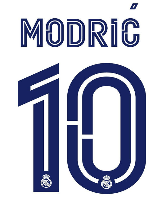 Modric 10 2020-2021 Real Madrid Home Football Nameset for shirt