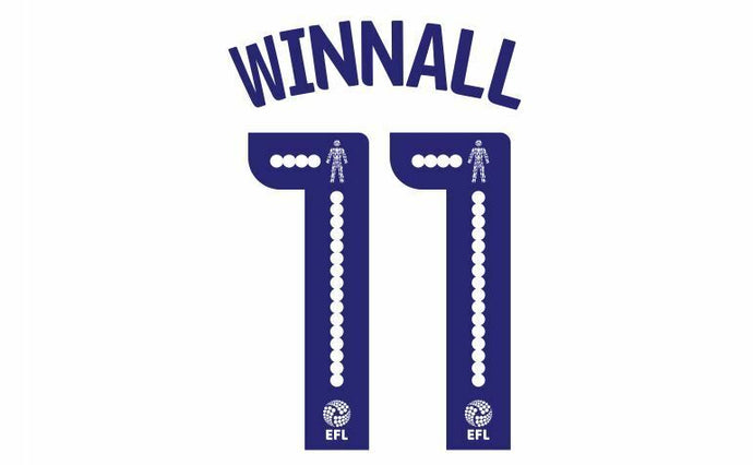 Winnall #11 2016-2017 Sheffield Wednesday Third 3rd Football Nameset for shirt