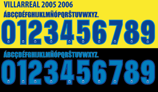 Villarreal 2005-2006 Away Home Football Nameset for shirt Any Name & Number