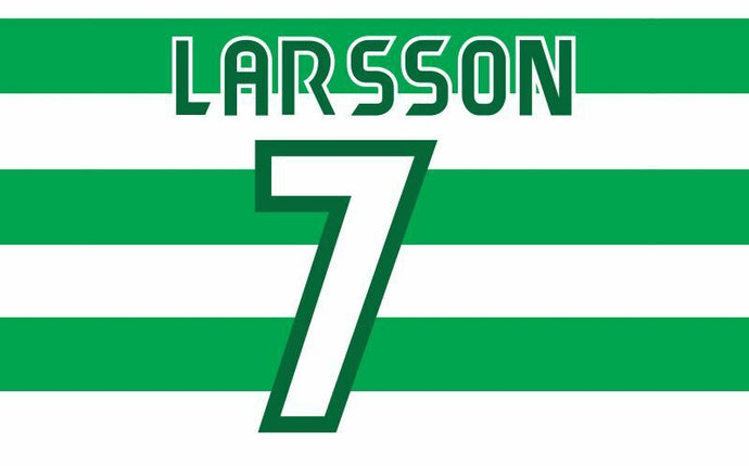 Larsson #7 Celtic 1997-1999 Home Football Nameset for shirt