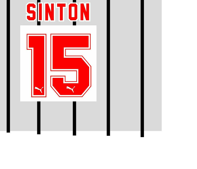 Sinton #15 Sheffield Wednesday 1993-1994 Home/Fourth Football Nameset