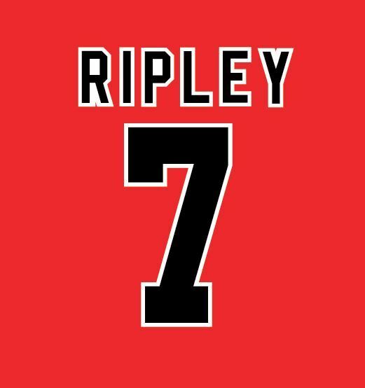 No 7 Ripley Blackburn Rovers Away 1995-1996 Football Nameset for shirt