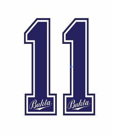 Load image into Gallery viewer, Bukta 1989-1992 Number Navy for Football Shirt Nameset
