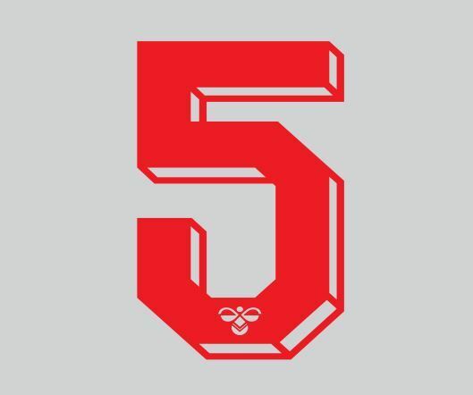 Load image into Gallery viewer, Hummel 1987-1990 Number Red for Football Shirt Nameset
