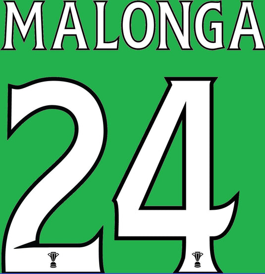Malonga Hibernian SPL 2014-2015 Home Football Nameset for Shirt