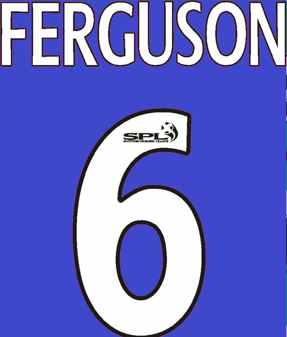 Ferguson #6 Rangers Home Football Nameset for Shirt