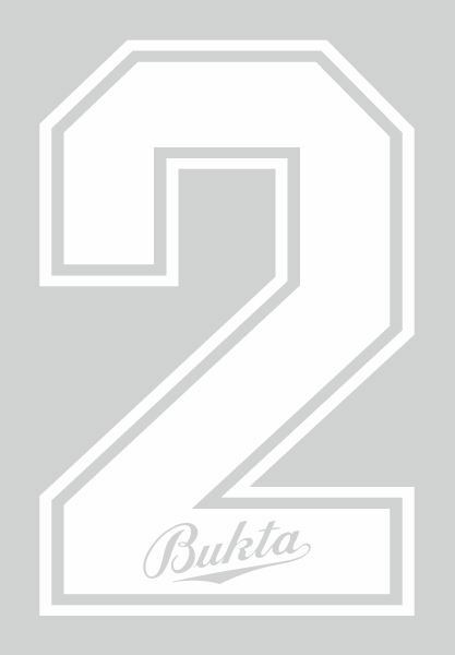 Bukta 1989-1992 Number White for Football Shirt Nameset inc Wolves Watford