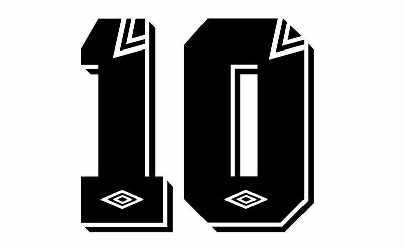 Chargez l&#39;image dans la visionneuse de la galerie, Umbro 1990&#39;s Flock Felt Football Shirt Nameset Choose Number Spurs Wednesday etc
