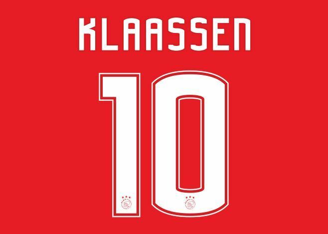 Klaassen #10 Ajax 2016-207 Home Football Nameset for shirt