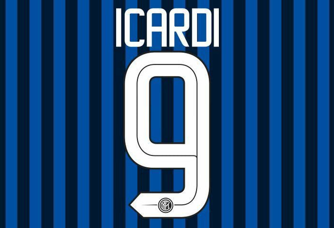 Icardi #9 Inter Milan 2015-2016 Home Football Nameset for shirt