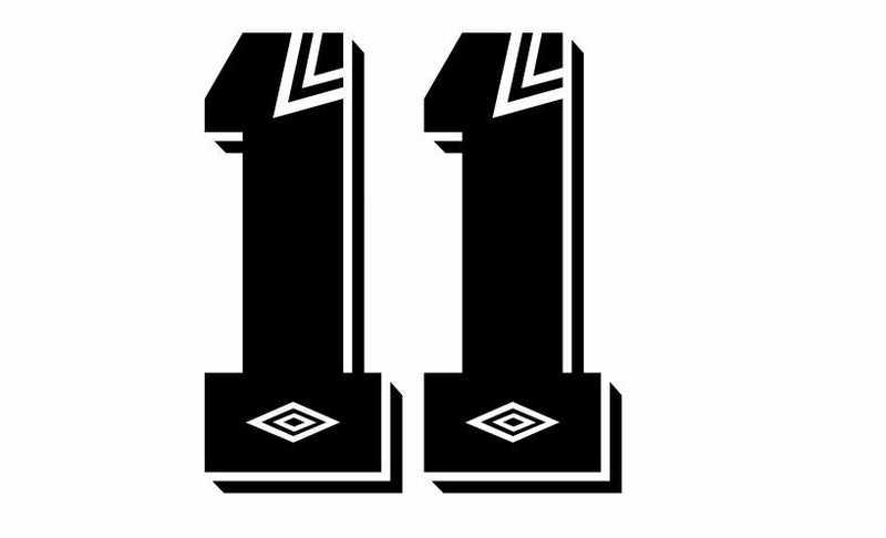 Chargez l&#39;image dans la visionneuse de la galerie, Umbro 1990&#39;s Flock Felt Football Shirt Nameset Choose Number Spurs Wednesday etc
