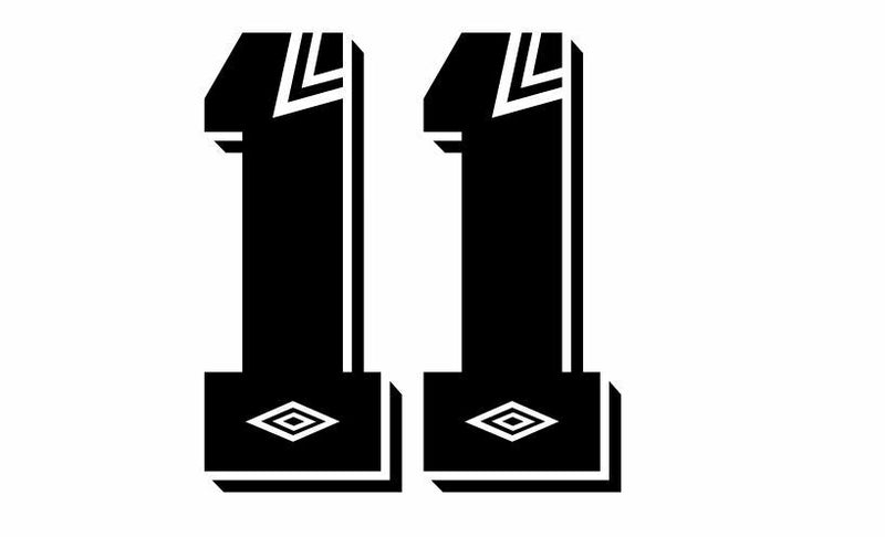 Load image into Gallery viewer, Umbro 1990&#39;s Flock Felt Football Shirt Nameset Choose Number Spurs Wednesday etc
