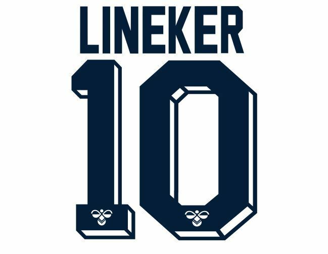 Lineker #10 Navy Hummel Tottenham 1989-1990 Home Football Nameset for Shirt