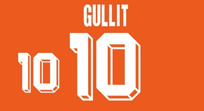 Gullit #10 Holland Netherlands Euro 1992 Home Football Nameset for shirt