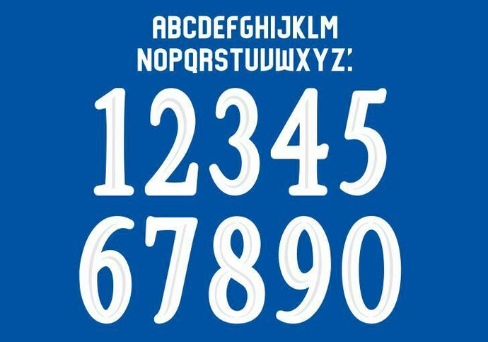 Rangers 2019-2020 Europa League Home Football Nameset for shirt Choose Your Own