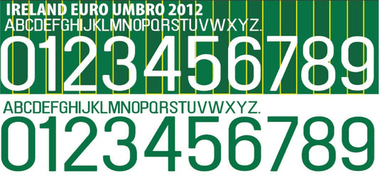 Ireland Euro 2012 Away / Home Football Shirt Nameset Any Name & Number
