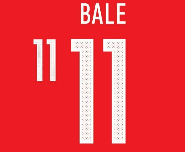 Bale #11 Wales Euro 2016 Home Football Nameset for Shirt