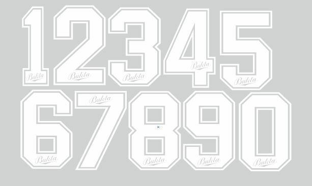 Load image into Gallery viewer, Bukta 1989-1992 Number White for Football Shirt Nameset inc Wolves Watford
