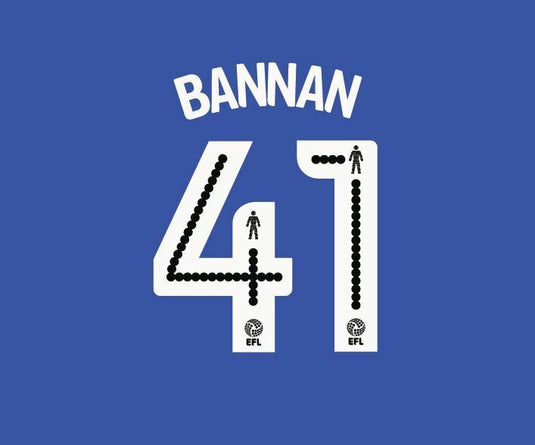 Bannan 41 2016-2017 Sheffield Wednesday Home Football Nameset for shirt