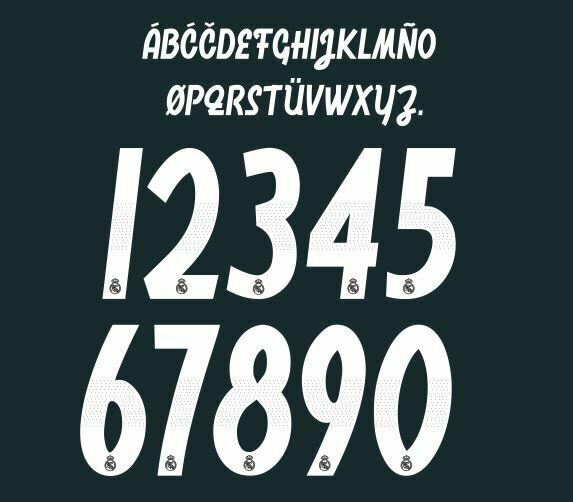 Real Madrid 2018-2019 Away CHOOSE ANY NAME & 2 NUMBERS Football Nameset shirt