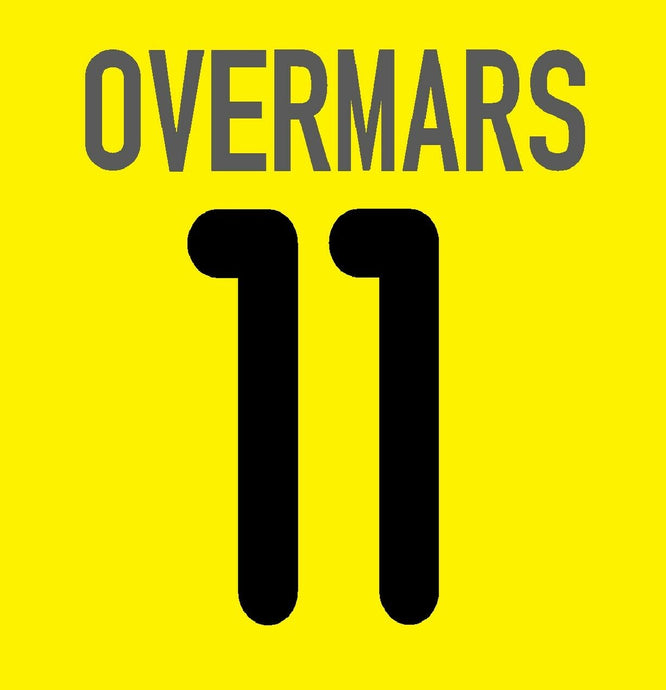 Overmars 11 2002-2003 Away Barcelona  Football Nameset for shirt