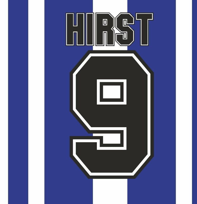Hirst #9 Sheffield Wednesday 1995-1997 Home Football Nameset