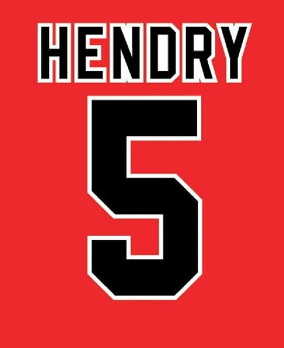 No 5 Hendry Blackburn Rovers Away 1995-1996 Football Nameset for shirt