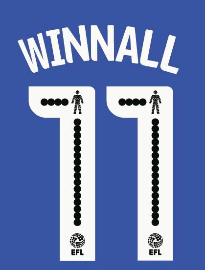 Winnall #11 Sheffield Wednesday 2016-2018 Home Football Nameset for shirt