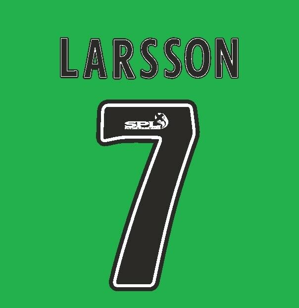 Larsson #7 Celtic 2003-2005 Home Football Nameset for shirt