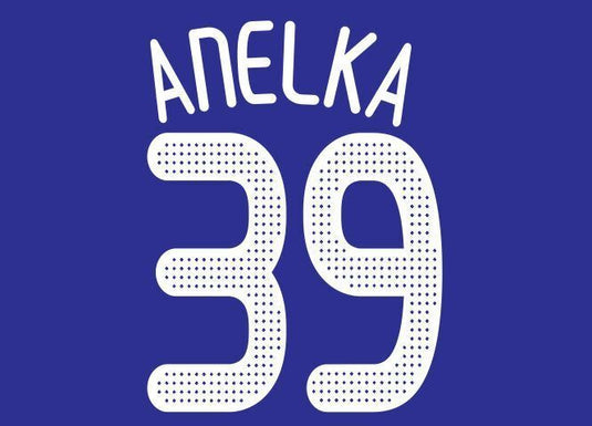 Anelka #39 Chelsea Home 2009-2010 Champions League Football Nameset for shirt
