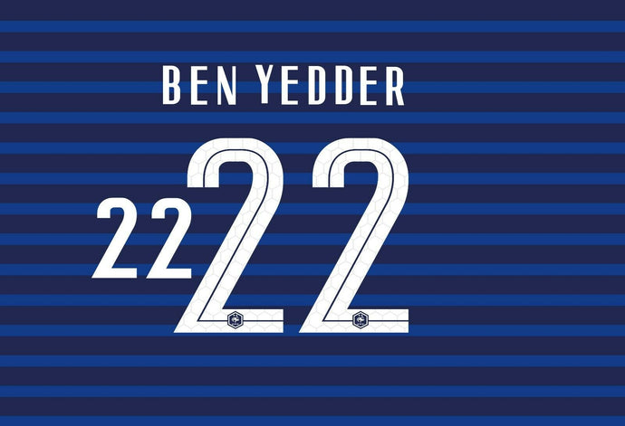 Ben Yedder #22 France Euro 2021 Home Nameset for Football Shirt