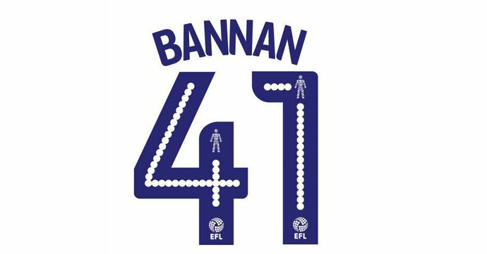 Bannan #41 2016-2017 Sheffield Wednesday Third 3rd Football Nameset for shirt
