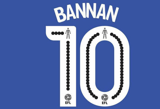 Bannan #10 Sheffield Wednesday 2017-2018 Home Football Nameset for shirt