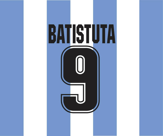 Batistuta #9 1999-2000 Argentina Home Football Nameset for shirt