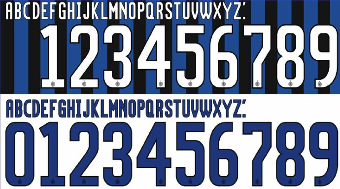 Inter Milan 2011-2012 Home/Away Football Nameset Build Your Own Name and Numbers