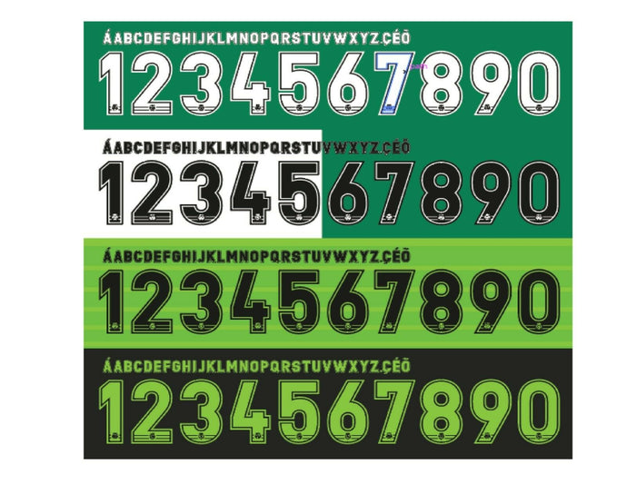 Sporting Lisbon 15-16 Home/Away Football Nameset Build Your Own Name and Numbers